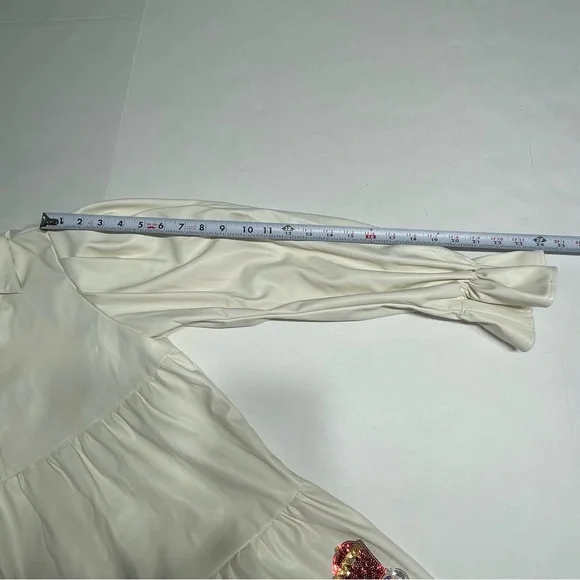 Fantastic Fawn cream Tiered  Sequin Dress Size S. Christmas party. Nutcrackers. - Picture 10 of 12